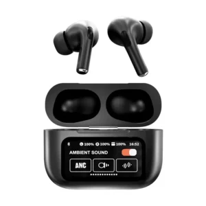 A9 Pro Touch Screen ANC Wireless Earphones TWS Noise Cancelling Earbud